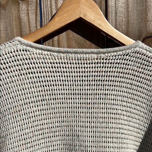 Madewell Women’s Cream with Orange Blue Thread V-Neck Long Sleeve Sweater Cotton - Picture 16 of 16